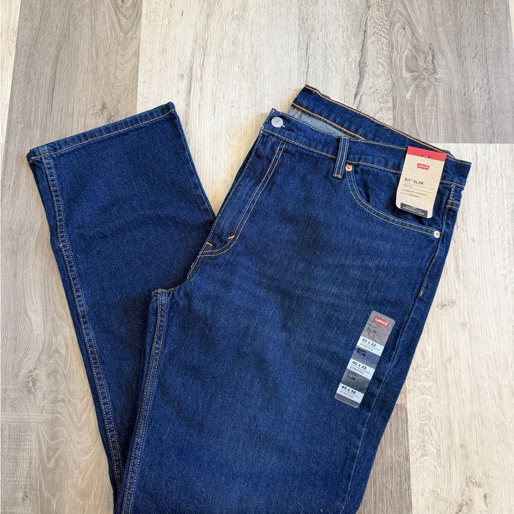 Levi's Men's Dark Blue 511 Slim Taper Jeans